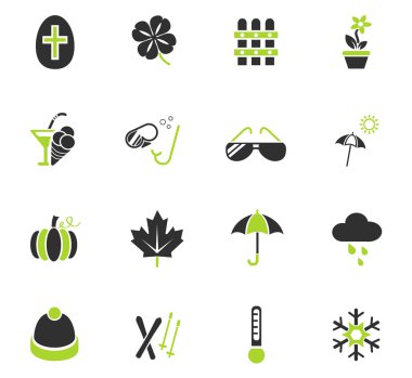 Icon set mevsim