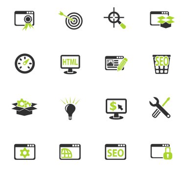 SEO ve geliştirme Icon set