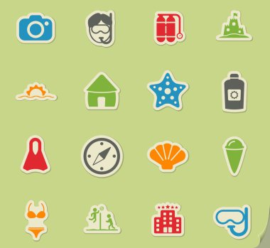 Sadece simgeleri plaj