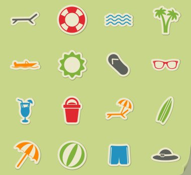 Sadece simgeleri plaj