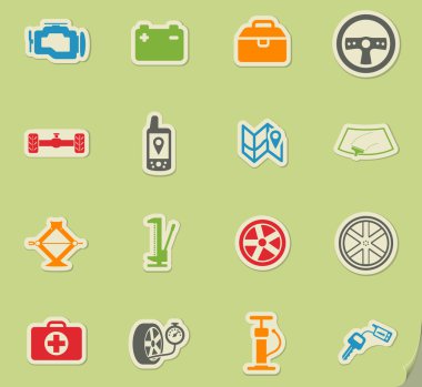 Araba Dükkanı Icons set
