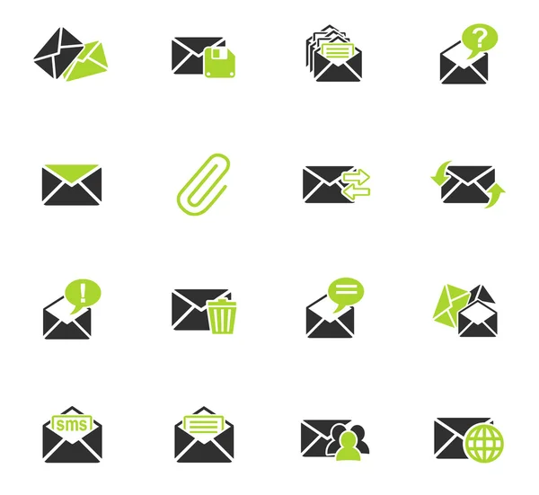 Conjunto de ícones de correio e envelope — Vetor de Stock
