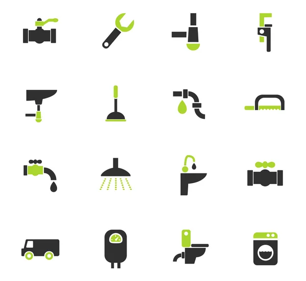 Sanitair service pictogramserie — Stockvector