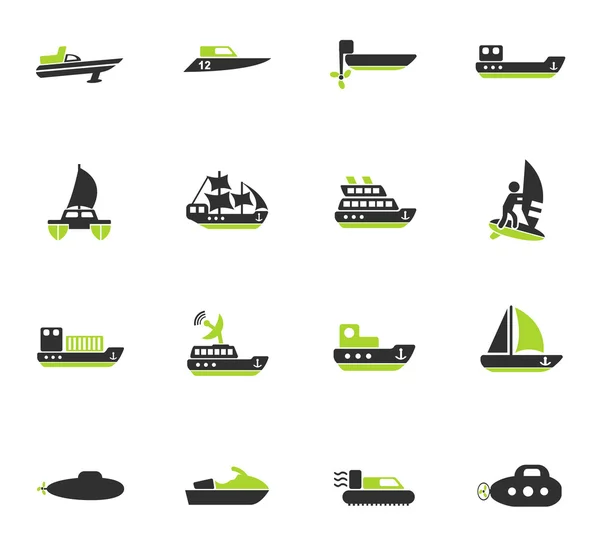 Water transport icon set — Stock Vector