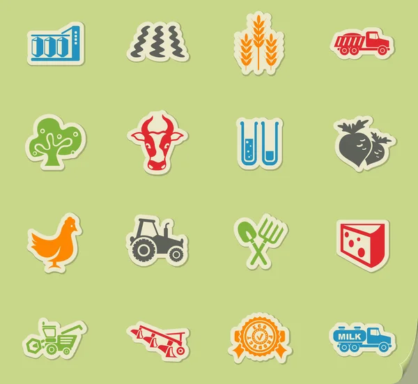 Agricultural icon set — Stock Vector