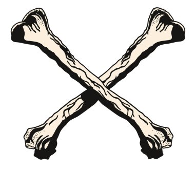 Kemiklerin illüstrasyon vektör