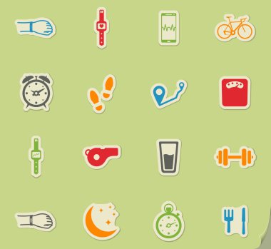 Koşu ve egzersiz sadece simgeleri