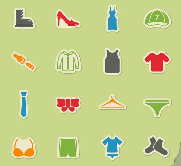 Clothes simply icons — Stock Vector