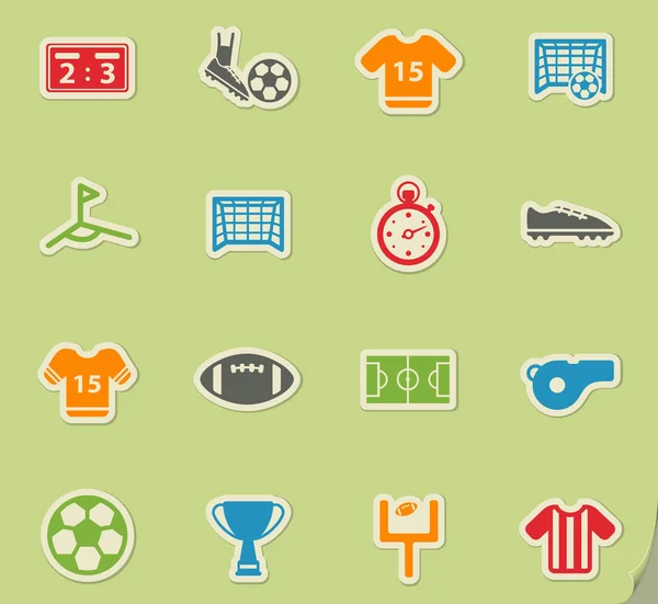 Football simply icons — Stock Vector