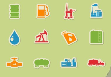 Petrol ve petrol sanayi nesnelerin simgeleri