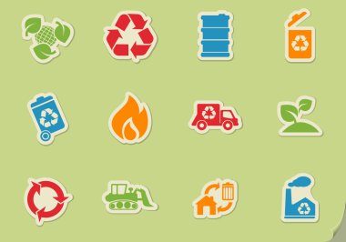 Geri dönüşüm sembolleri Icon set