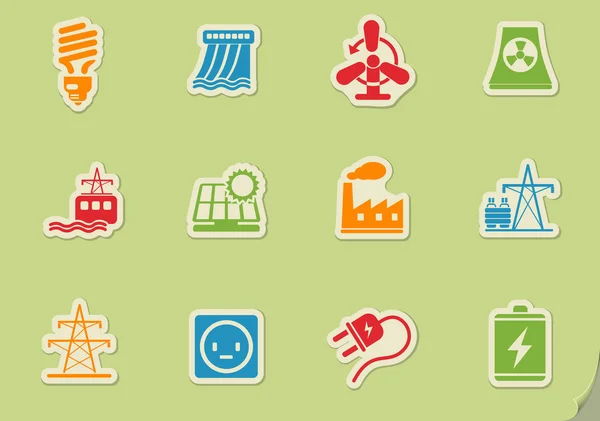 Icon Set, Energy and Industry – stockvektor