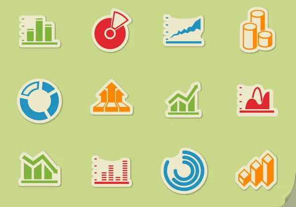 Diagrama e ícones infográficos — Vetor de Stock