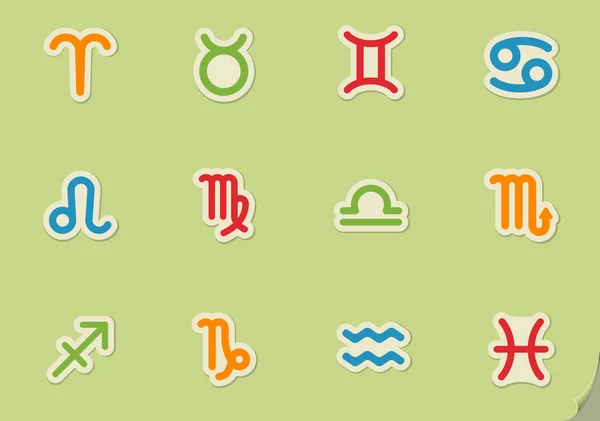 Dierenriem icons set — Stockvector