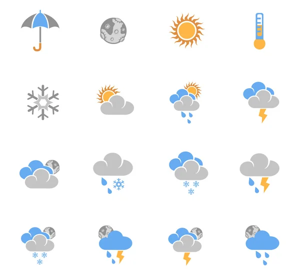 Wettersymbol gesetzt — Stockvektor