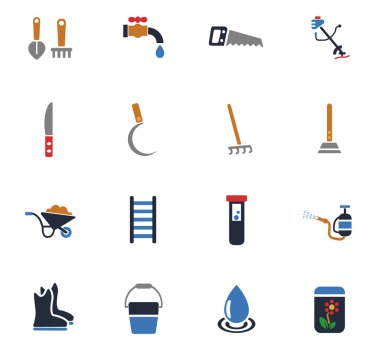 Bahçe aletleri Icon set