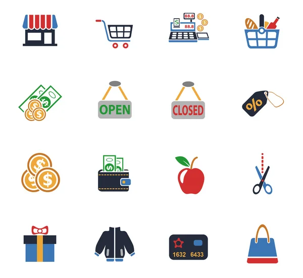 Shopping icon set — Stock Vector