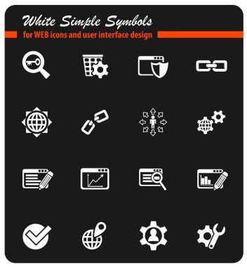 SEO ve geliştirme Icon set