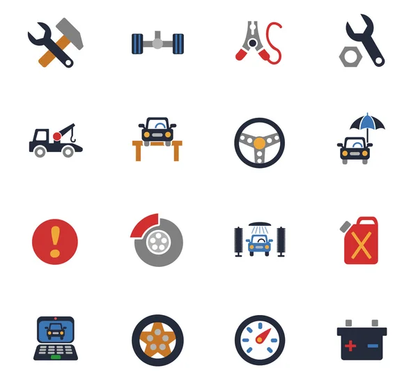 Conjunto de iconos de servicio de coche — Vector de stock