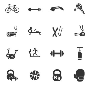spor ekipmanları Icon set