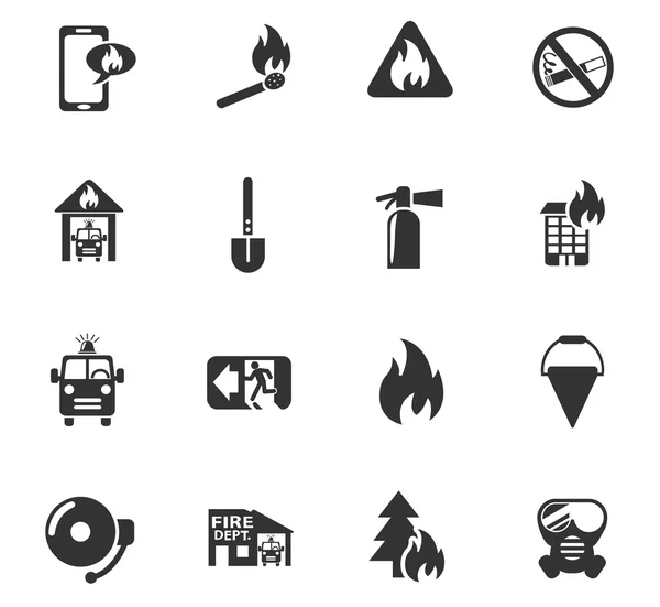 Fire brigade icon set — Stock Vector