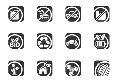 Kullanıcı arayüzü tasarımı için ekoloji simgesi ayarlandı