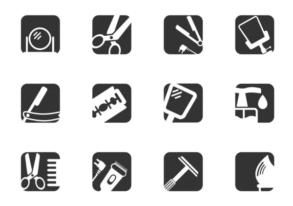 Hairdressing Salon Icon Set Your Design Vector Icons — Stock Vector