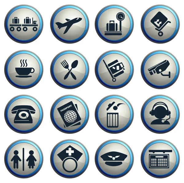 Airport icons — Stock Vector