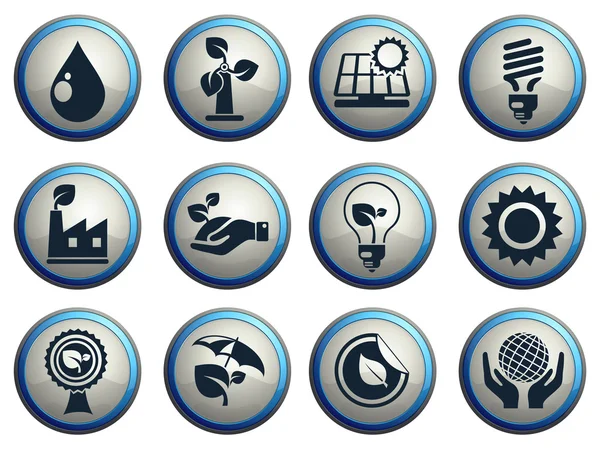 Iconos de ecología — Vector de stock