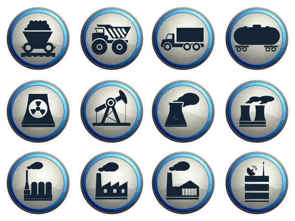 Factory and Industry Symbols — Stock Vector