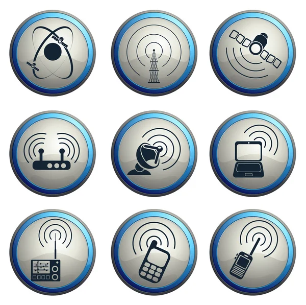 Radio signal simple vector icons — Stock Vector