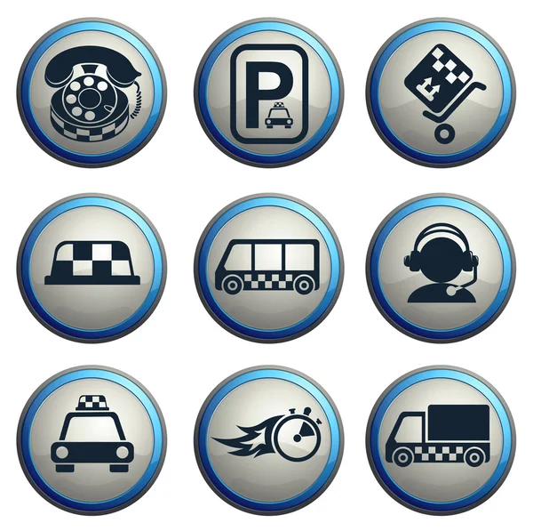 Symboly taxi služby — Stockový vektor