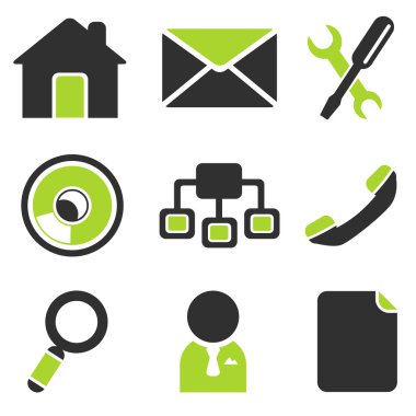 Web sitesi vektör Icon set