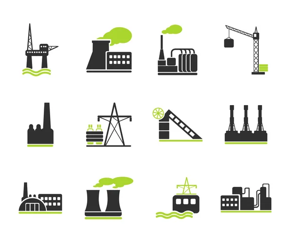 Factory and Industry Symbols — Stock Vector