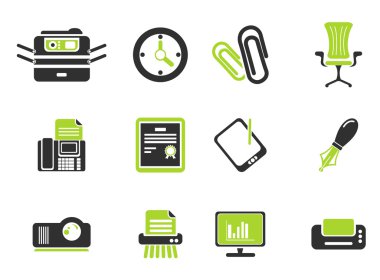 Office simple vector icons clipart