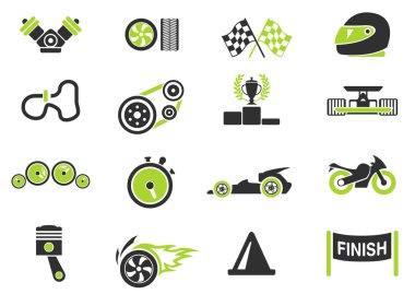 Racing icons clipart