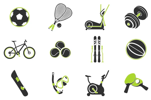 Symboles d'équipement sportif — Image vectorielle