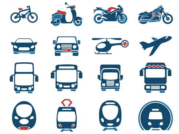 Transport mode icons — Stock Vector