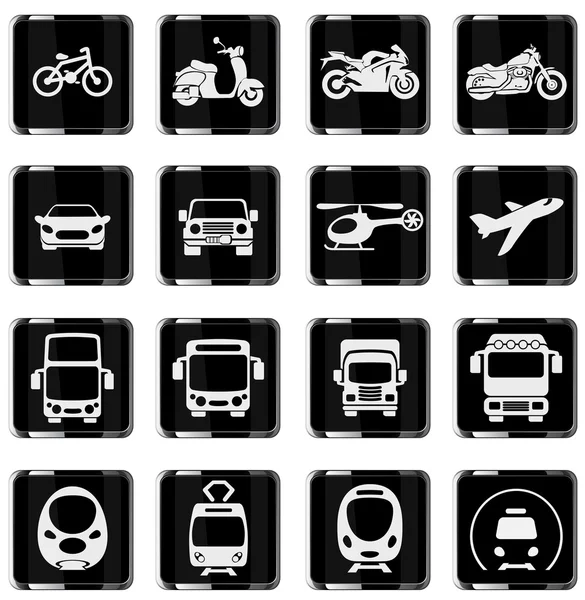 Iconos de modo de transporte — Archivo Imágenes Vectoriales