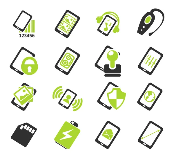 Κινητό ή κινητό τηλέφωνο, smartphone, προδιαγραφές και λειτουργίες — Διανυσματικό Αρχείο