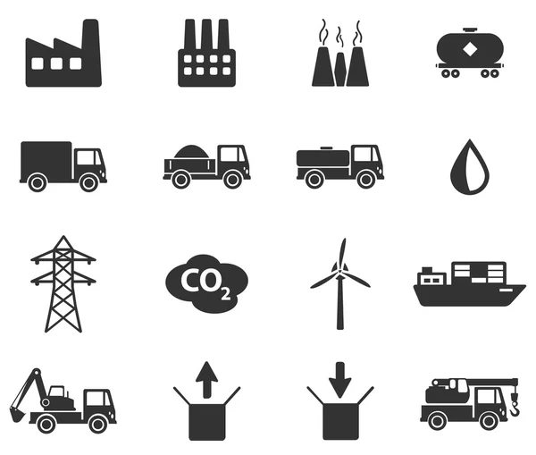 Industrial simply icons — Stock Vector