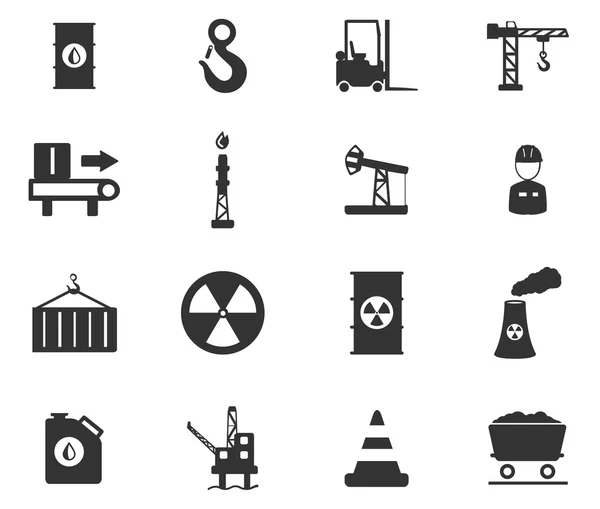 Iconos industriales simples — Vector de stock