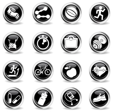 Fitness üzerinde simgeler kümesi.