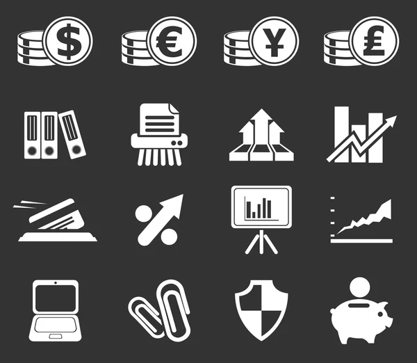 Iconos Web de Negocios y Finanzas — Archivo Imágenes Vectoriales