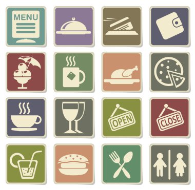 kafe siluet simgeler