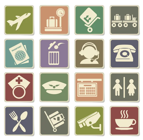 Airport icons — Stock Vector