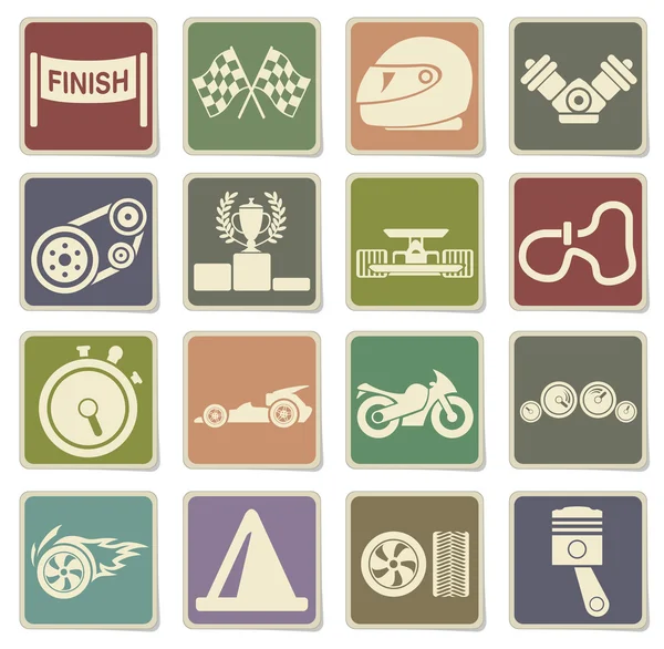 Racing icons — Stock Vector