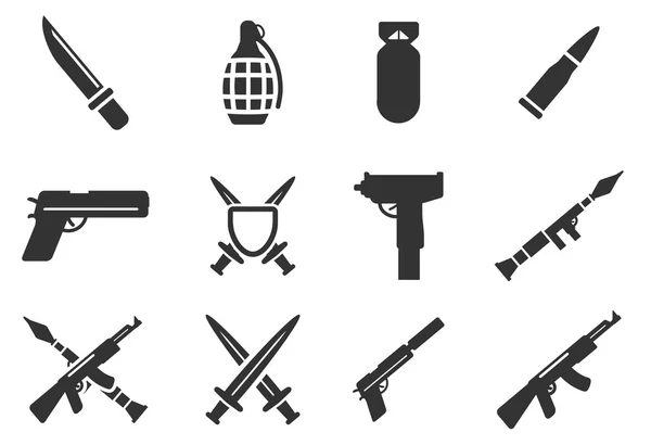 Arma semplicemente icone — Vettoriale Stock