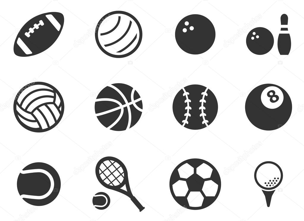 Sport balls simply icons