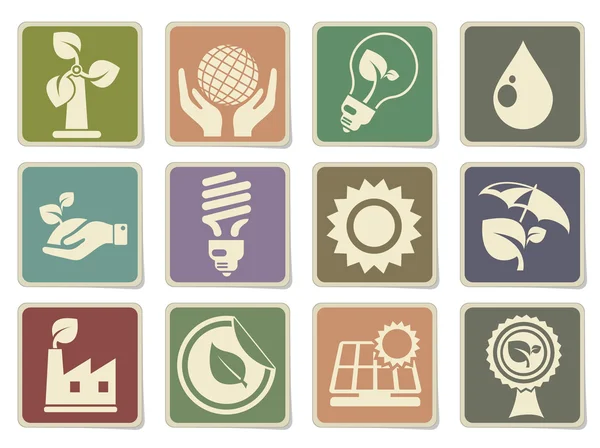 Ecology Icons — Stock Vector